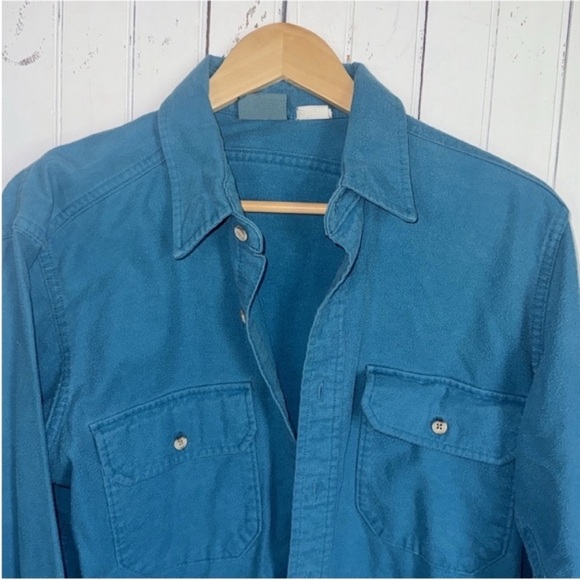 Woolrich Button Down Shirt Jacket Blue Size L - Picture 4 of 8